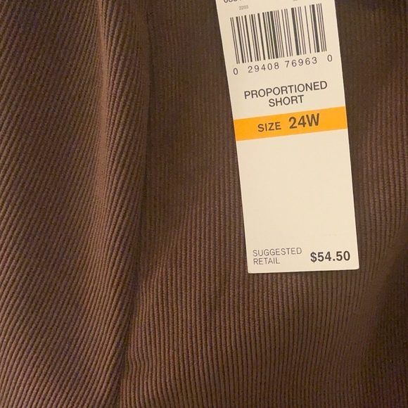 Alfred Dunner Classic Fit Corduroy Pants - Size 24W (Short) - Picture 6 of 10